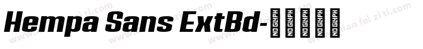 Hempa Sans ExtBd字体转换